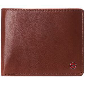 Alpine Swiss Mens Genuine Leather Passcase Bifold Wallet RFID Safe 2 ID Windows